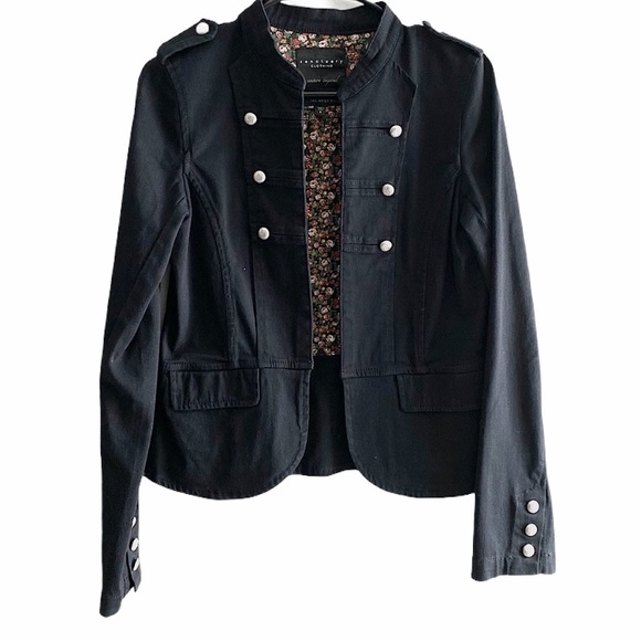 Anthropologie Jackets & Blazers - SANCTUARY x Anthro black marching band light jacket size small dark academia